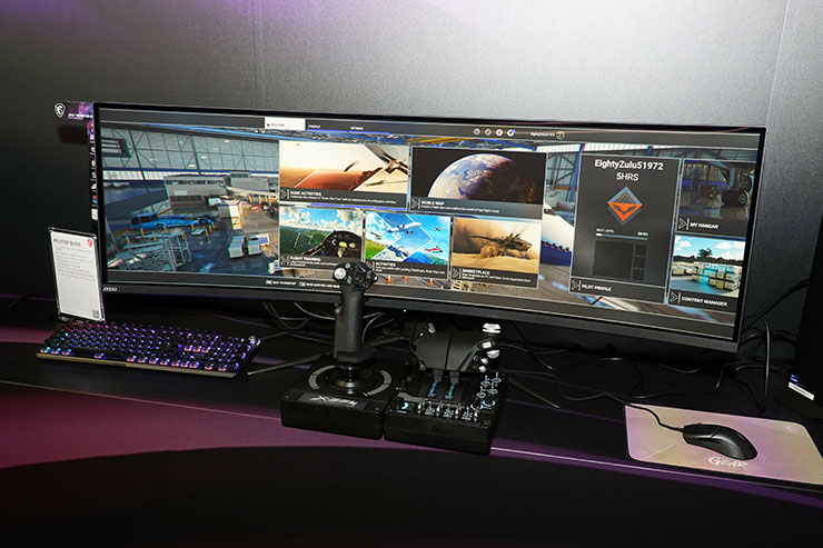 超寬 32:9 比例 1800R 的 MPG 491CQP QD-OLED，等於是兩台 2K 解析度的顯示器合而為一。