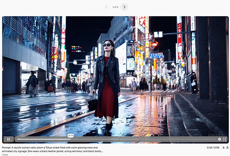 OpenAI 的「Sora」生成的影片樣本，無論成品的品質或影音的長度都很驚人