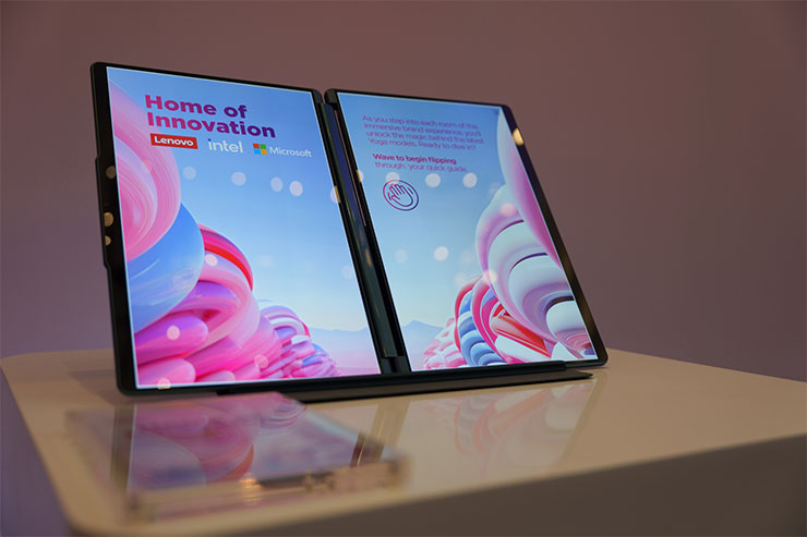 Yoga Book 9i 「智慧快捷」功能可偵測用戶習慣，並自動推薦經常一起啟動的程式，提高工作效率。