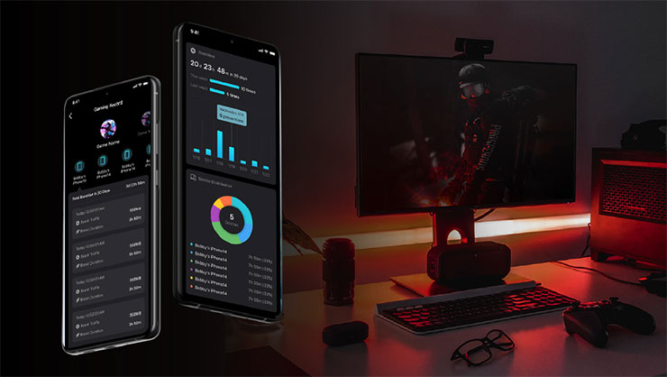 TP-Link Archer GE800可透過Tether App與TP-Link網路介面專屬遊戲面板，不論是 Android或是iPhone手機，皆可全面掌握各時段遊戲流量與報告。