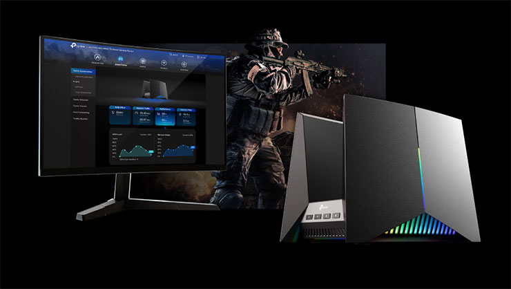 專為遊戲而生TP-Link Archer GE800，玩家可透過Tether App與TP-Link網路介面專屬遊戲面板，一目了然的全面掌握各時段遊戲流量與報告。