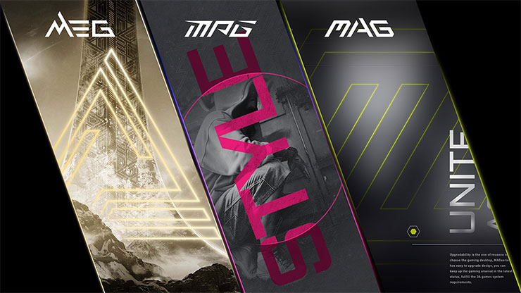 直觀來說，MSI 電競系列的 MEG、MPG 與 MAG 代表了產品所屬的三種定位：旗艦、中階與入門（圖片來源：MSI）