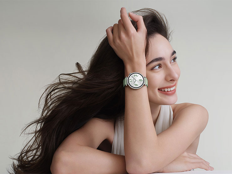 綠意盎然、煥然一新的WATCH GT 4草木綠新色 以氟橡膠錶帶搭配葉脈紋理帶來全新感受