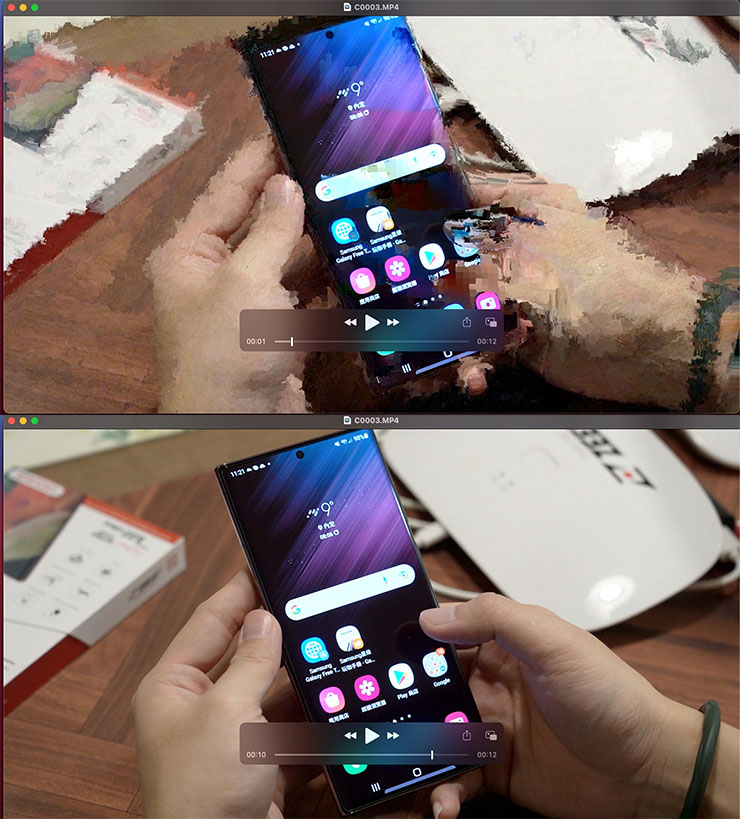 Mac 資料誤刪、硬碟格式化有救嗎?EaseUS Data Recovery Wizard for Mac 輕鬆找回你的重要檔案! - 阿祥的網路筆記本 來比較一下影片修前後的效果,圖上為修復前可明顯看到影片中奇怪的色塊與模糊,圖下為修復後恢復正常的樣子。