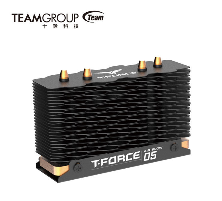 十銓科技 COMPUTEX 2024 宣告「遊戲進化 AI 革命」,眾多新品再創技術之巔! - 阿祥的網路筆記本 T-FORCE DARK AirFlow 5 SSD 散熱器