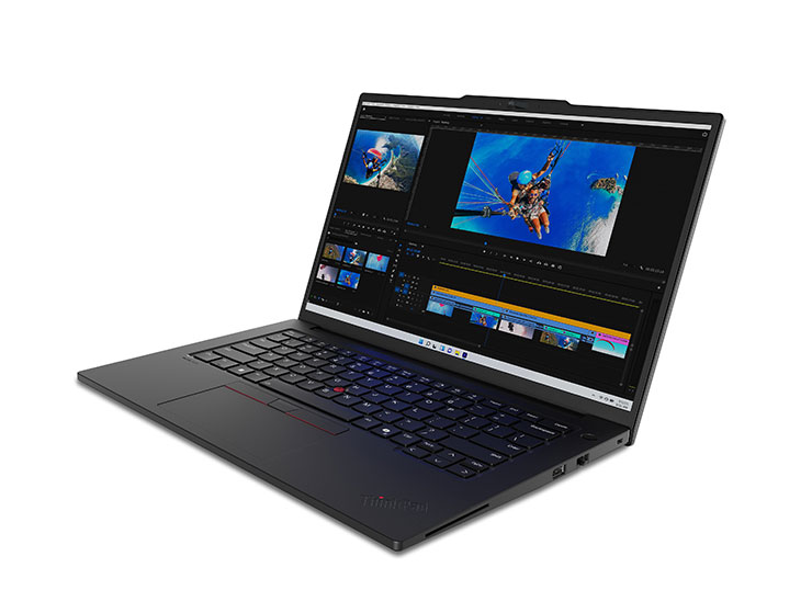 ThinkPad P14s i Gen 5最高可支援NVIDIA RTX 500 Ada世代顯示卡和DDR5記憶體，引領AI效能提升。