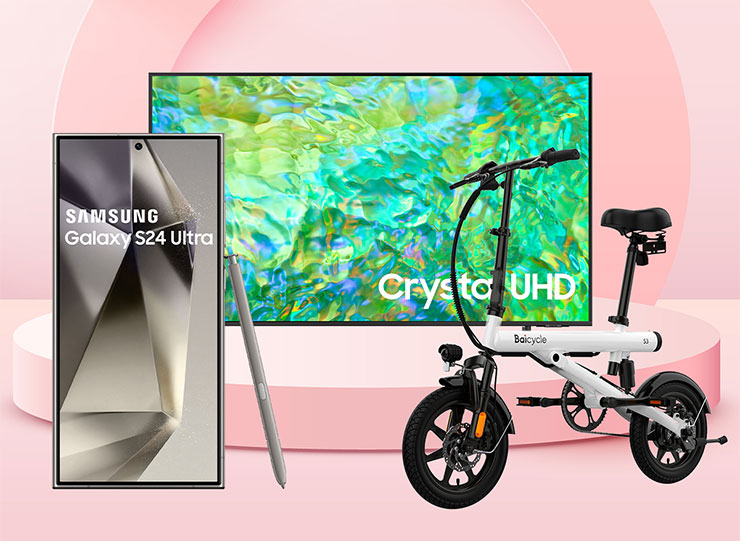 遠傳618年中慶，熱門手機限時下殺０元起，3C家電最高現折5,000元，人人有獎，最高抽手機萬元折價