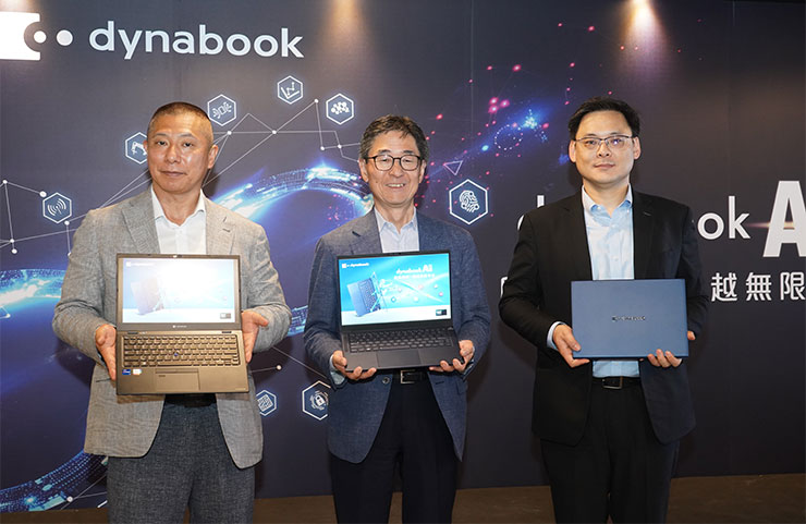 Dynabook 株式會社社長覺道清文（圖中）專程來台參與 Dynabook AI Solution Day 活動。