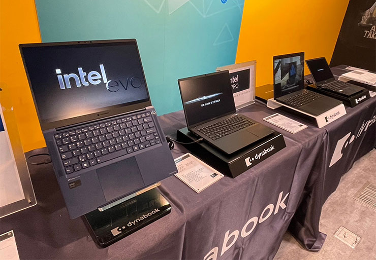 搭載全新 Intel Core Ultra 處理器的 Dynabook AI PC 系列也在現場展出。