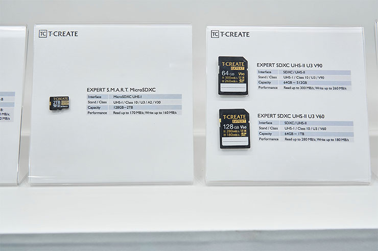 掌握科技前瞻!十銓科技 COMPUTEX 2024 新品一次全覽,持續為 AI、遊戲與創作者助力! - 阿祥的網路筆記本 T-CREATE 系列也有完整的 EXPERT 記憶卡,之前阿祥曾經開箱過 SDXC UHS-II U3 V90 的規格,比較特別的是小尺寸的 MicroSDXC 也有推出高達 2TB 的容量,優於其他競品最大 1.5 TB 的規格。