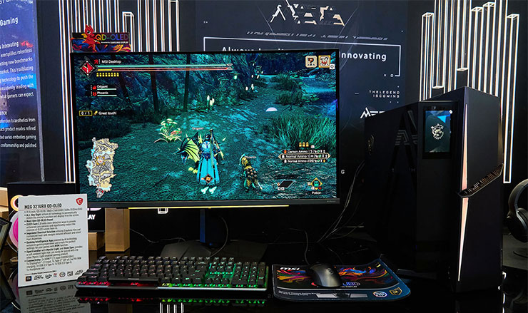 重點新品提前看!MSI 新品全曝光~COMPUTEX 2024 五大重點整理! - 阿祥的網路筆記本 全球首款 AI 電競顯示器 MSI MEG 321URX QD-OLED,獨特的 A.I. Sky Sight 功能為遊戲體驗升級。