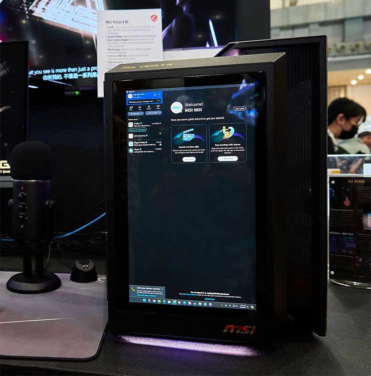 重點新品提前看!MSI 新品全曝光~COMPUTEX 2024 五大重點整理! - 阿祥的網路筆記本 MEG VISION X AI 的超大觸控螢幕也能作為不同使用情境的功能介面之用。