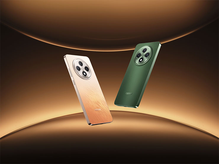 OPPO Reno12 F 推出暖橘與墨綠兩種顏色，兩款皆為霧面磨砂質地減少指紋沾染