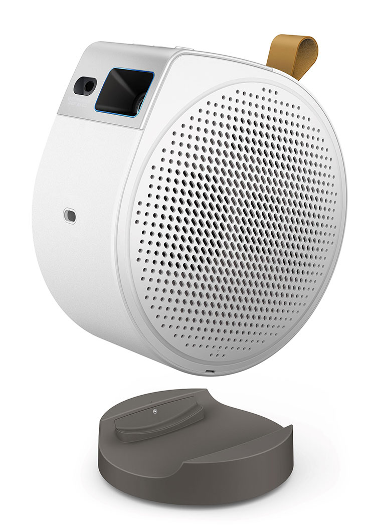 BenQ GV50雷射智慧微型投影機_產品照(機身與底座可拆開調整)