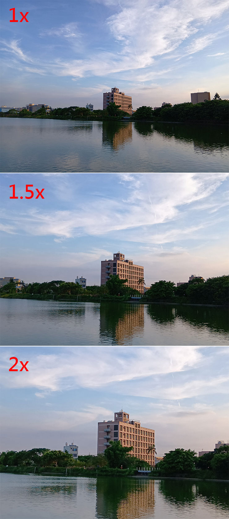 SHARP AQUOS Wish4 開箱實測:日系簡約美型、功能完整,堅固耐用無可挑剔! - 阿祥的網路筆記本 SHARP AQUOS Wish4 相機預設的三個焦段的取景範圍一覽。