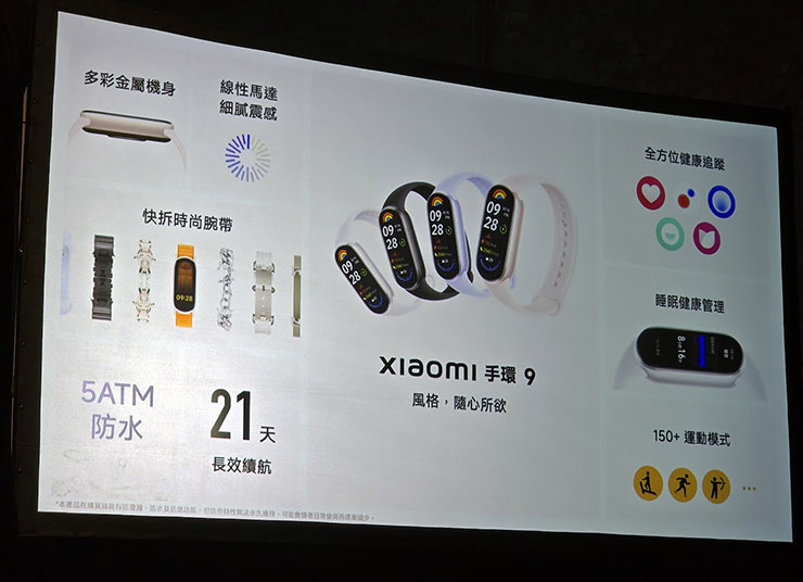Xiaomi 手環 9 重點特色一覽