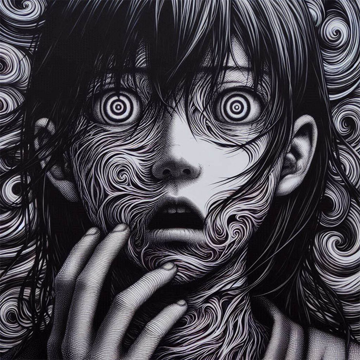 伊藤潤二 Prompt 5：Copilot 影像建立工具