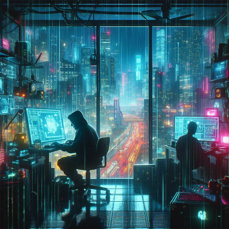 賽柏龐克故事 Prompt 1：Copilot 影像建立工具