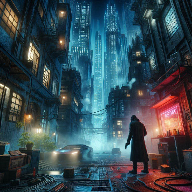 賽柏龐克故事 Prompt 3：Copilot 影像建立工具