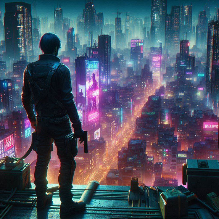 賽柏龐克故事 Prompt 5：Copilot 影像建立工具
