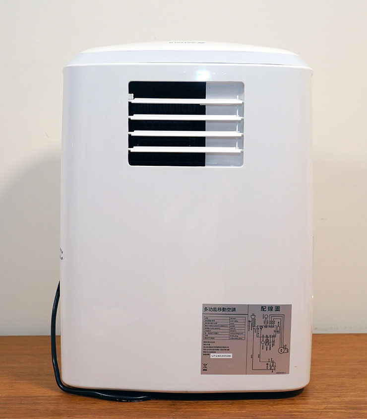 機身後側為排風口，將熱氣吹出機身外。