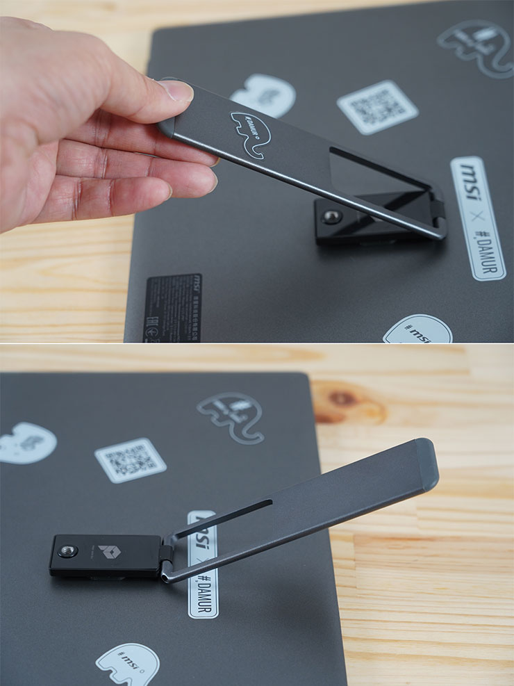 依照使用需求的不同，可自由旋轉、扳動支架角度。