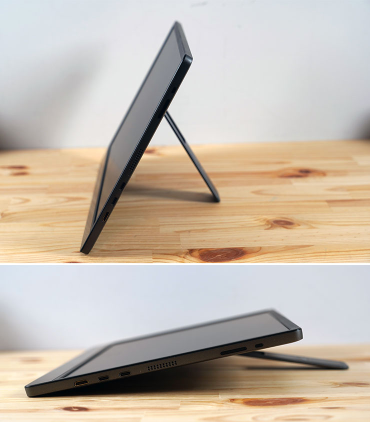 無論使用者的視角如何，都能自由調整 MSI PRO MP161 E2U 來配合。