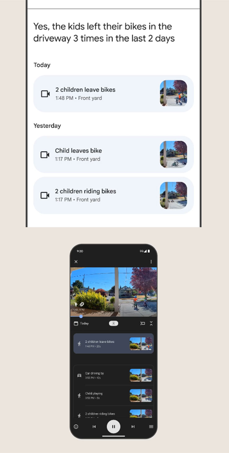 Google 宣佈將 Gemini 整合智能家居助理語音 - 阿祥的網路筆記本 Google Home 應用程式中由 Gemini 提供支援的相機歷史記錄和 AI 描述