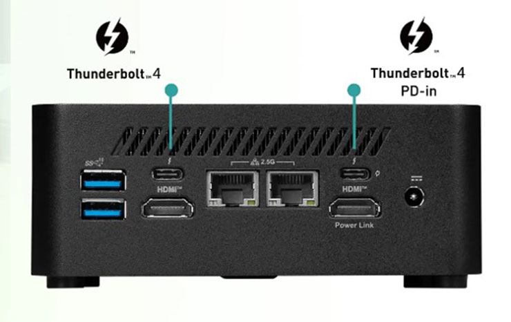 雙 Thunderbolt 4 設計，且一組支援 PD in 功能