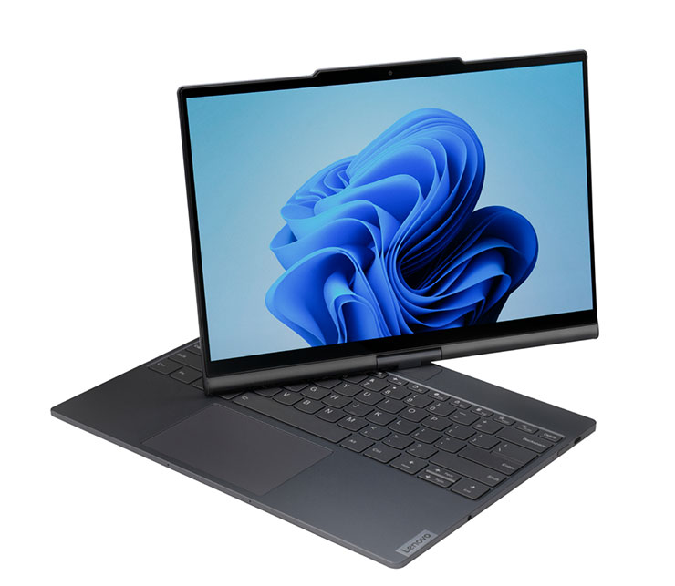 Lenovo揭示劃世代Lenovo Auto Twist AI PC概念筆電，具備雙向自由度自動旋轉功能，能夠應用於多種場景，是專業人士的理想夥伴