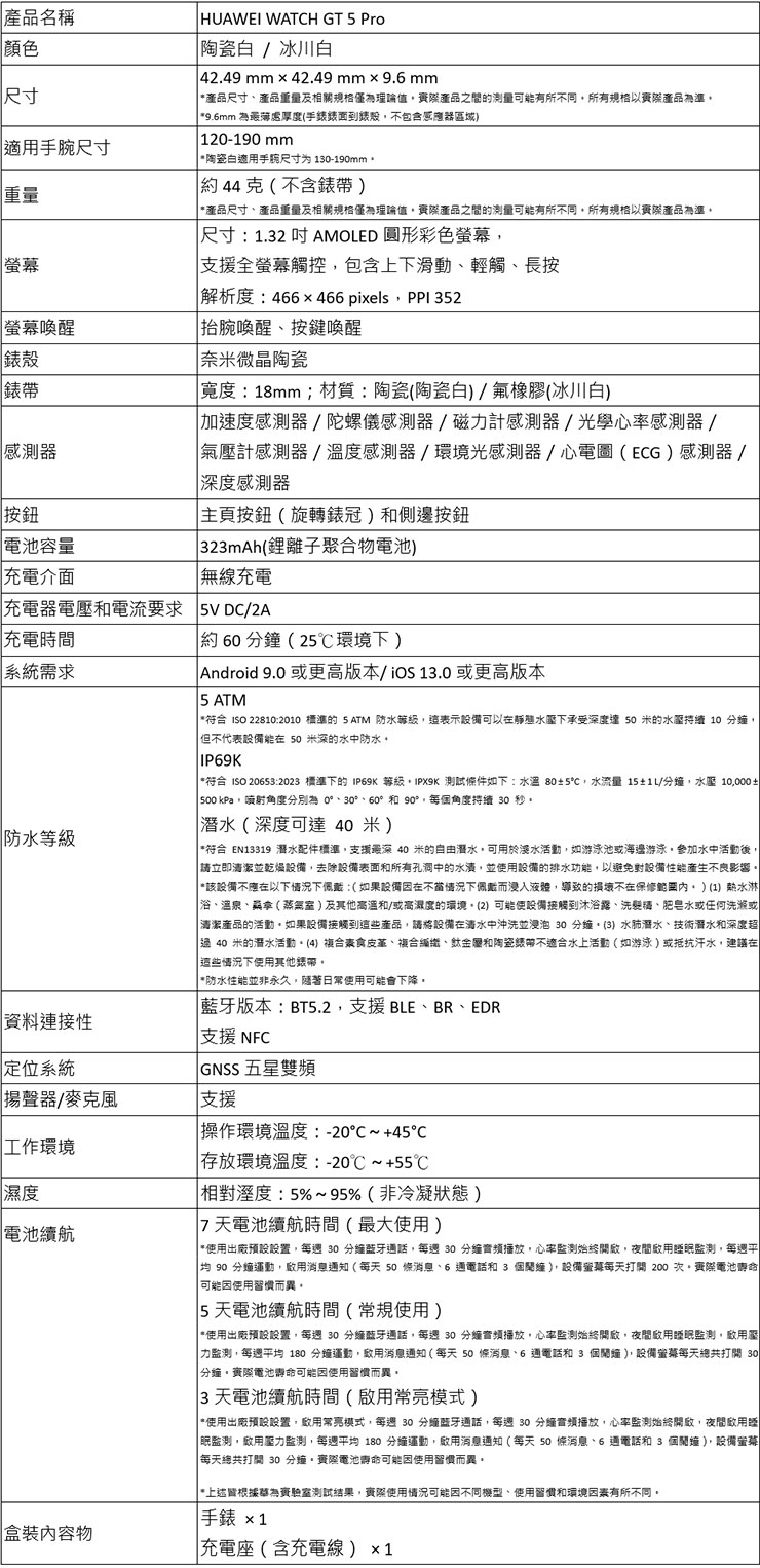 HUAWEI 推出三大穿戴新品:HUAWEI WATCH GT 5 系列、WATCH Ultimate 全面升級引領時尚與科技! - 阿祥的網路筆記本 HUAWEI WATCH GT 5 Pro(42mm)