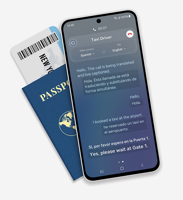 S24 FE支援多國語言翻譯，出國旅遊也能完美應對各種對話情境