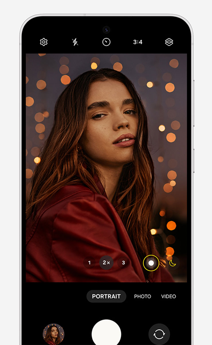 超明亮夜幕攝影功能採用AI影像訊號處理，低光環境下呈現明亮純淨的影像