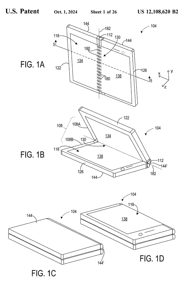 微軟將推出可摺疊螢幕手機?專利顯示「可內外摺疊」設計將解決摺痕問題? - 阿祥的網路筆記本 微軟利文件揭露了可「向內」與「向外」摺疊的可摺疊螢幕手機