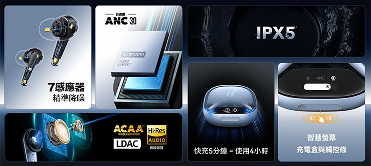 歷代最強降噪耳機!soundcore Liberty 4 Pro 擁有 ANC 3.0 技與獨特智慧充電盒體驗! - 阿祥的網路筆記本 soundcore Liberty 4 Pro 產品特色規格一覽