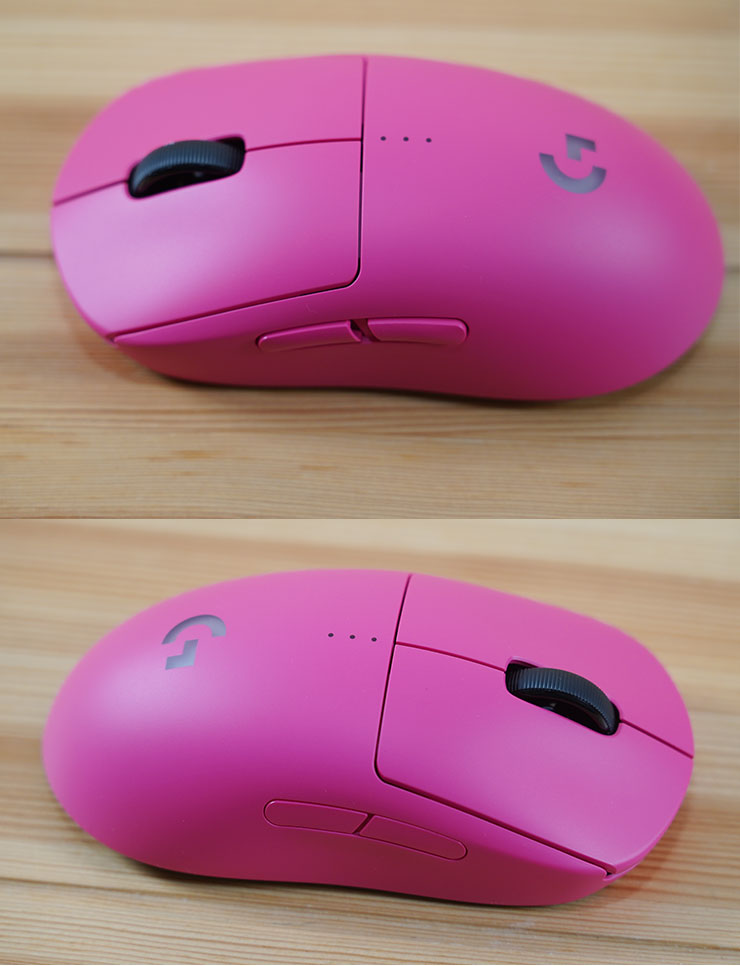 鼠身兩側都配置有側邊按鍵兩顆，不過預設右側的按鈕沒有配置，可以自行安裝。