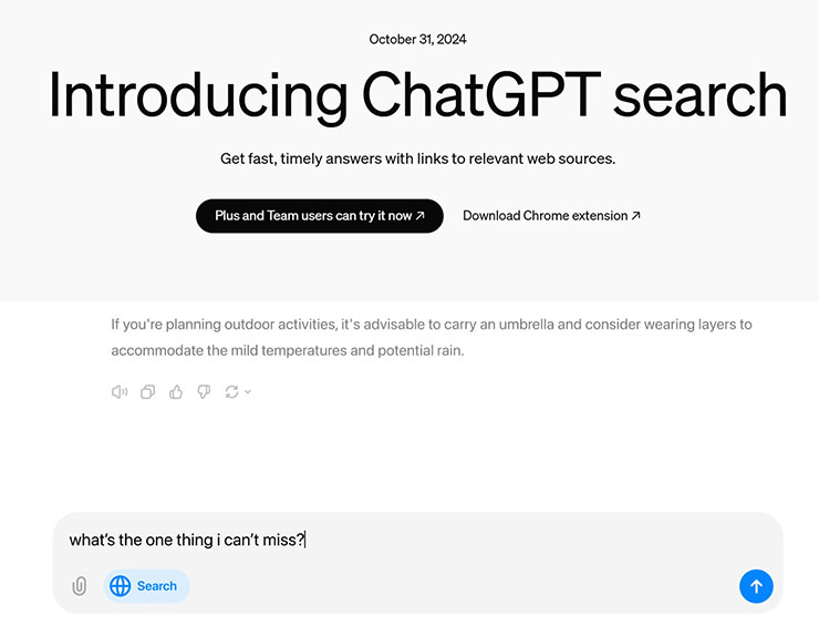 ChatGPT Search
