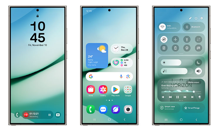 One UI 7 提供簡化主畫面、重新設計的小工具及鎖定畫面，帶來直覺又流暢的個性化體驗。