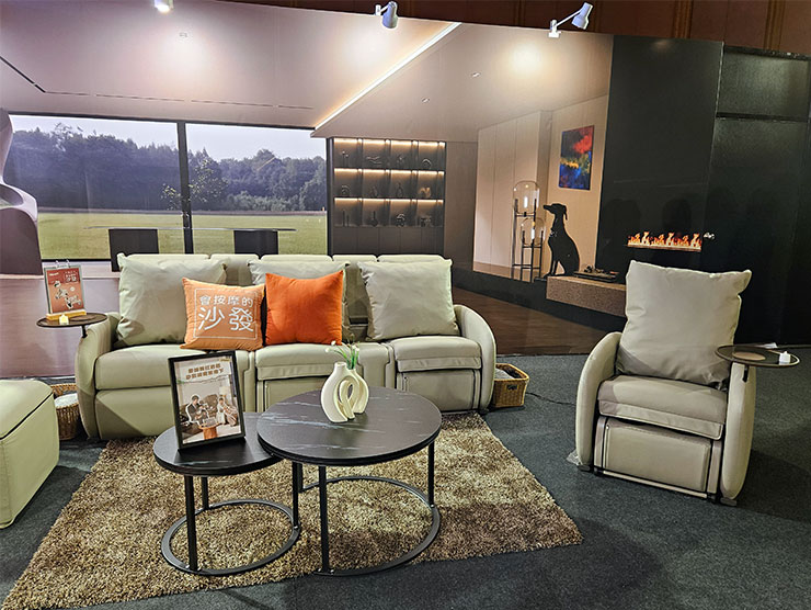 沙發天后的另一款專業皮革的「榛木灰」款式