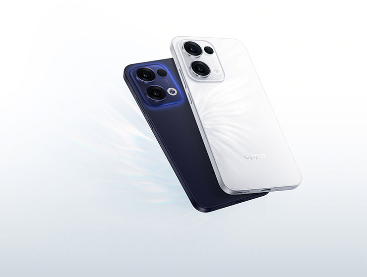 OPPO Reno13 提供「輕羽白」與「永恆藍」兩種顏色