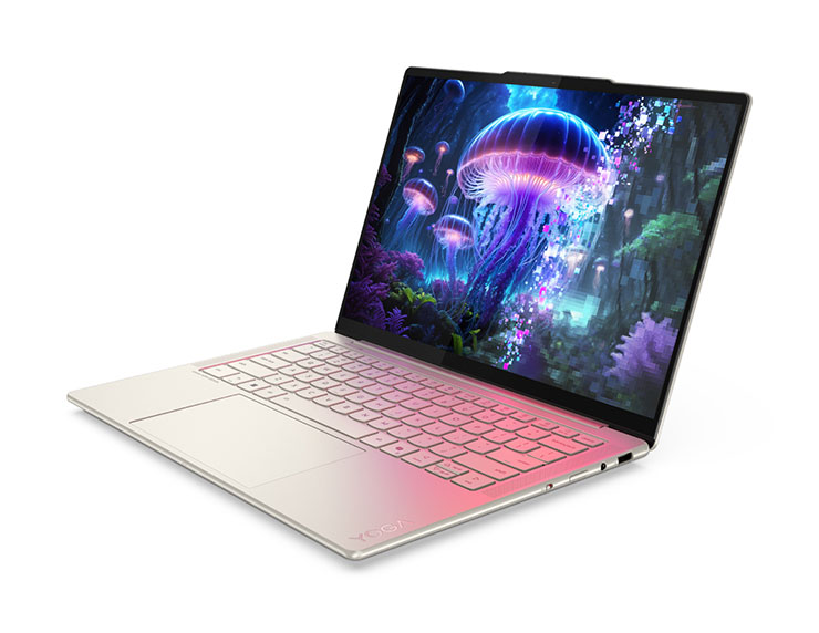 Yoga Slim 7i Aura Edition搭載2.8K OLED螢幕，結合智慧模式，讓用戶能透過個人化設定大幅提升工作效率，宛如一面AI驅動的創作畫布