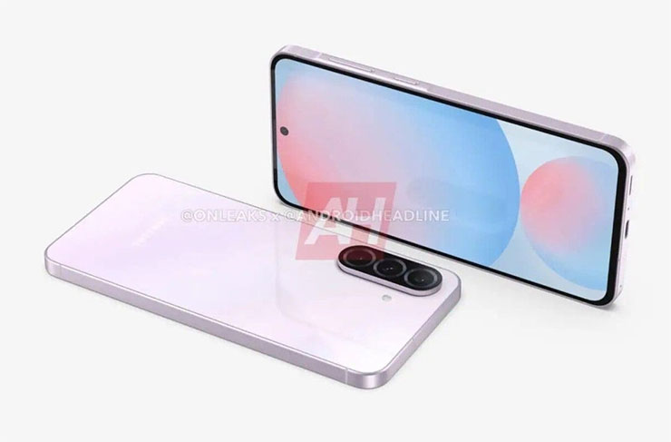 Galaxy A56 流出的外觀渲染圖