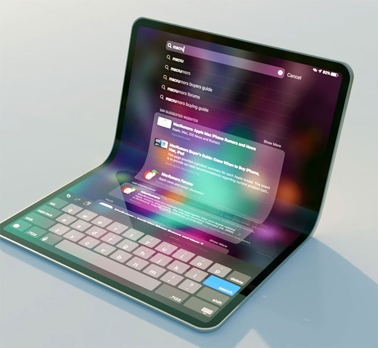 蘋果即將確認可摺疊顯示器供應商,除了 iPhone 摺疊機,還有可會有摺疊 iPad? - 阿祥的網路筆記本 先前流出模擬可摺疊螢幕 iPad 的產品渲染圖