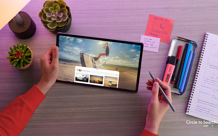 Idea Tab Pro只需圈選目標物件，即可即時啟動Google搜尋