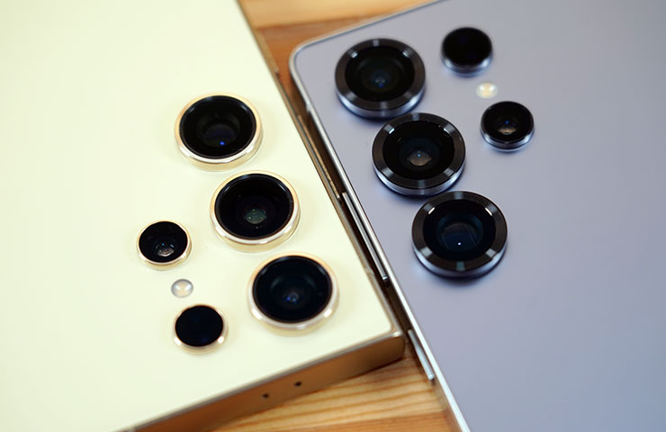 S25 Ultra 的鏡頭環也採用同心圓紋飾，視覺上帶有光澤感。