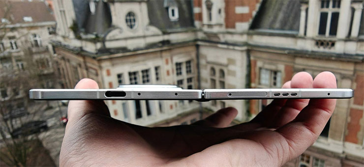 Oppo 將於 2/20 發表「最薄摺疊機」Find N5,摺疊狀態僅 8.93mm 厚,更有驚人堅固性? - 阿祥的網路筆記本 Oppo Find N5 展開後的全機身側面