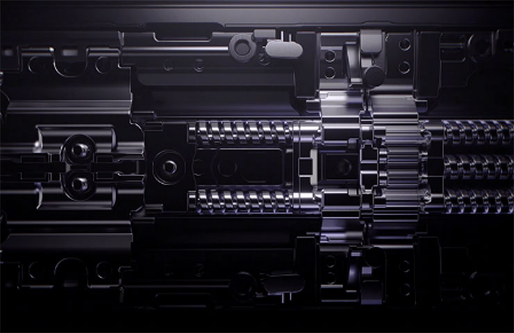 Find N5 的鈦合金彎曲鉸鏈在體積縮小 26% 的情況下，堅固性提升 36%。