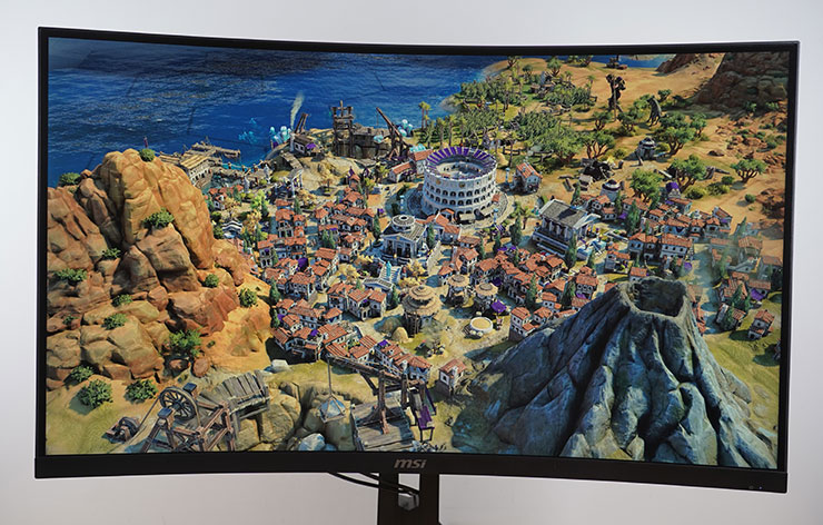 《文明帝國 6》的遊戲畫面，在 4K 解析度的面板下能呈現十分精緻的場景細節。