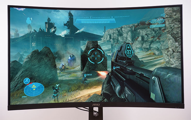 Optix 準心模式的局部放大效果。