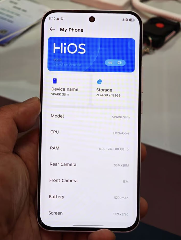 今年最薄手機!iPhone 17 Air 與 Galaxy S25 Edge 可能輸給這個意外對手! - 阿祥的網路筆記本 Spark Slim 實機系統資訊(圖片來源:Unwire HK)